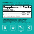 Qunol Magnesium Glycinate Tablets 300mg, 100% Chelated, Gluten-Free, 150ct | Support Nerve, Bone & Muscle Health, Cognitive Performance, Healthy Stress Response, Restful Sleep; Vegetarian, Non-GMO