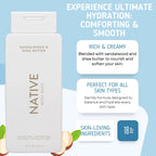 Buy now Native Body Wash, 2 Pack - Sandelwood and Shea Butter & Sea Salt and Cedar 18oz Clean Body Cleanser, Sulfate-Free, Paraben-Free Formula for All Skin Types at indiglob india