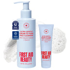 First Aid Beauty Ultra Gentle Cream-to-Foam Facial Cleanser,Makeup Removing Face Wash with Colloidal Oatmeal & Glycerin, Sensitive & Acne-Prone Skin