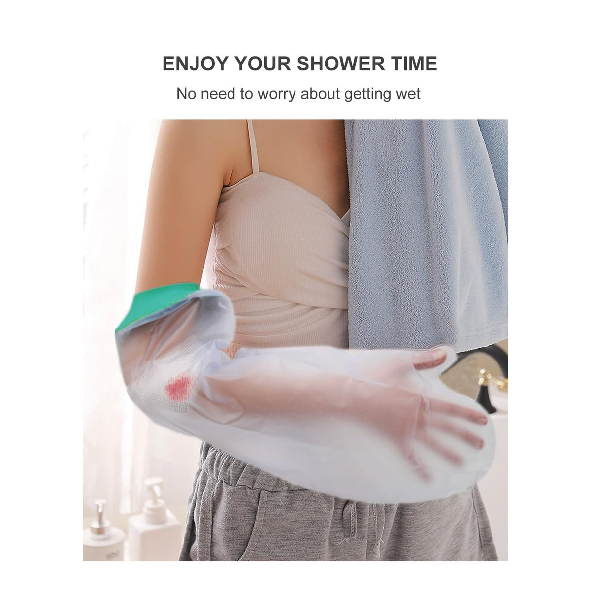 Cast Covers for Shower Arm, Waterproof Cast Cover Arm Adult