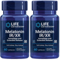 Life Extension Melatonin IR/XR, 1.5 mg, immediate- and Extended-Release Formula for Optimal Sleep Support, Healthy circadian Rhythms, Cellular Defense, Gluten-Free, Non-GMO, 60 Capsules (Pack of 2)