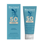 Blue Lizard Sheer Mineral SPF 50 Sunscreen Lotion, Zinc Oxide, 100% Mineral Formula, Nourishes with Australian Desert Lime and Peach, Paraben-Free, Fragrance-Free, 3 fl oz, (Pack of 2)