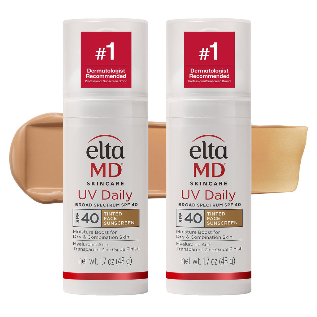 EltaMD UV Daily Face Sunscreen Moisturizer, Zinc Oxide, SPF 40 and SPF 50 | Hydrates and Protects Dry Dehydrated Skin, Lightweight, No White Cast, Dermatologist Recommended, Available in Three Tints