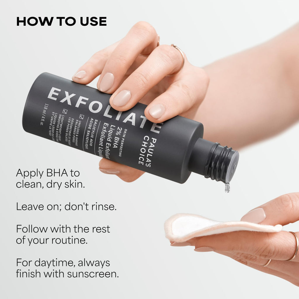 Paula's Choice SKIN PERFECTING 2% BHA Liquid Exfoliant | Gentle Salicylic Acid Facial Exfoliator for Blackheads, Enlarged Pores, Wrinkles & Fine Lines