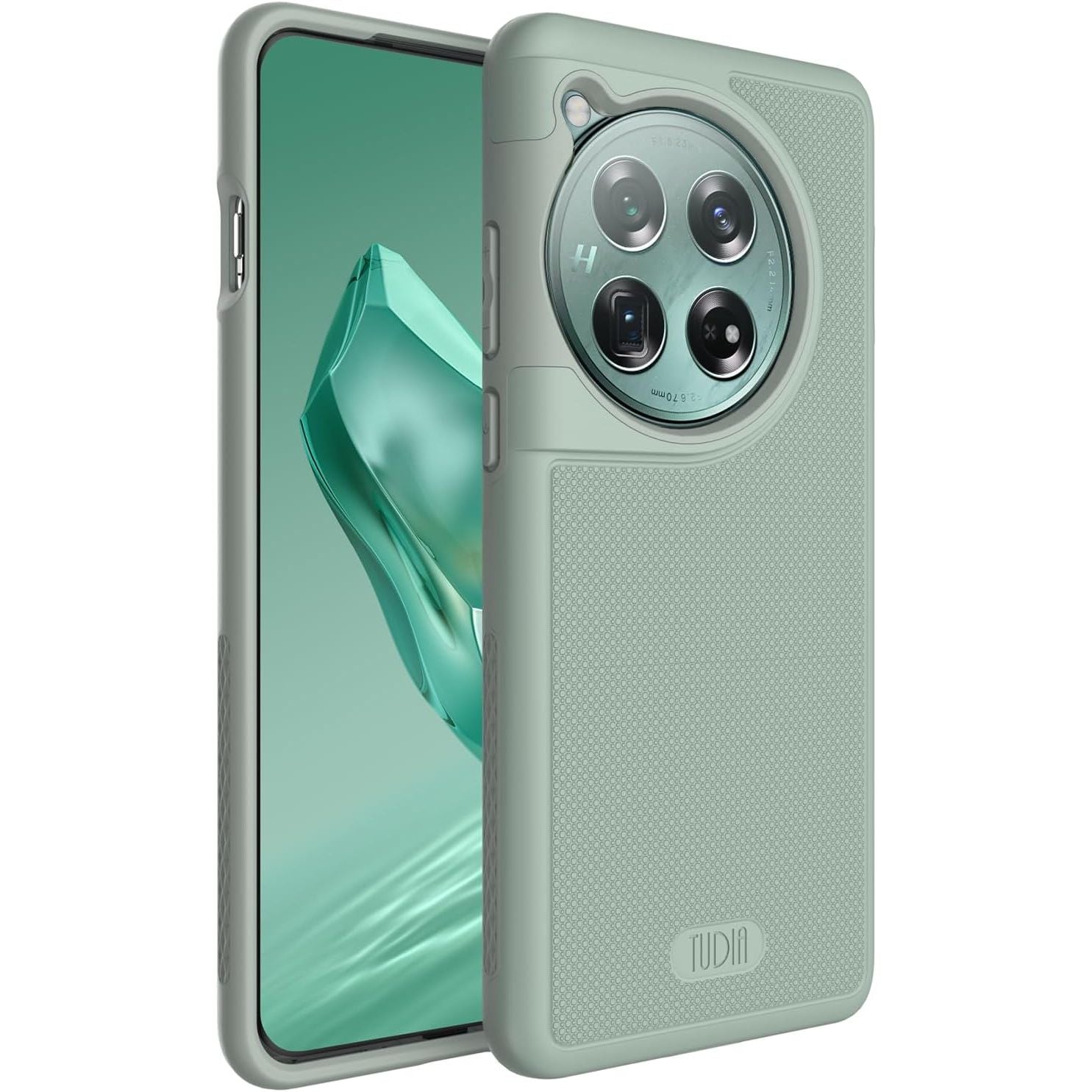 Buy now TUDIA MergeGrip Magsafe Compatible Phone Case for OnePlus 12 5G 2024 - Military Grade, Drop Tested, Dual Layer, Shockproof, Anti-Slip, Heavy Duty & Protector Cover Protective Phone Case - Matte Black OnePlus 12 Green Lily at indiglob india