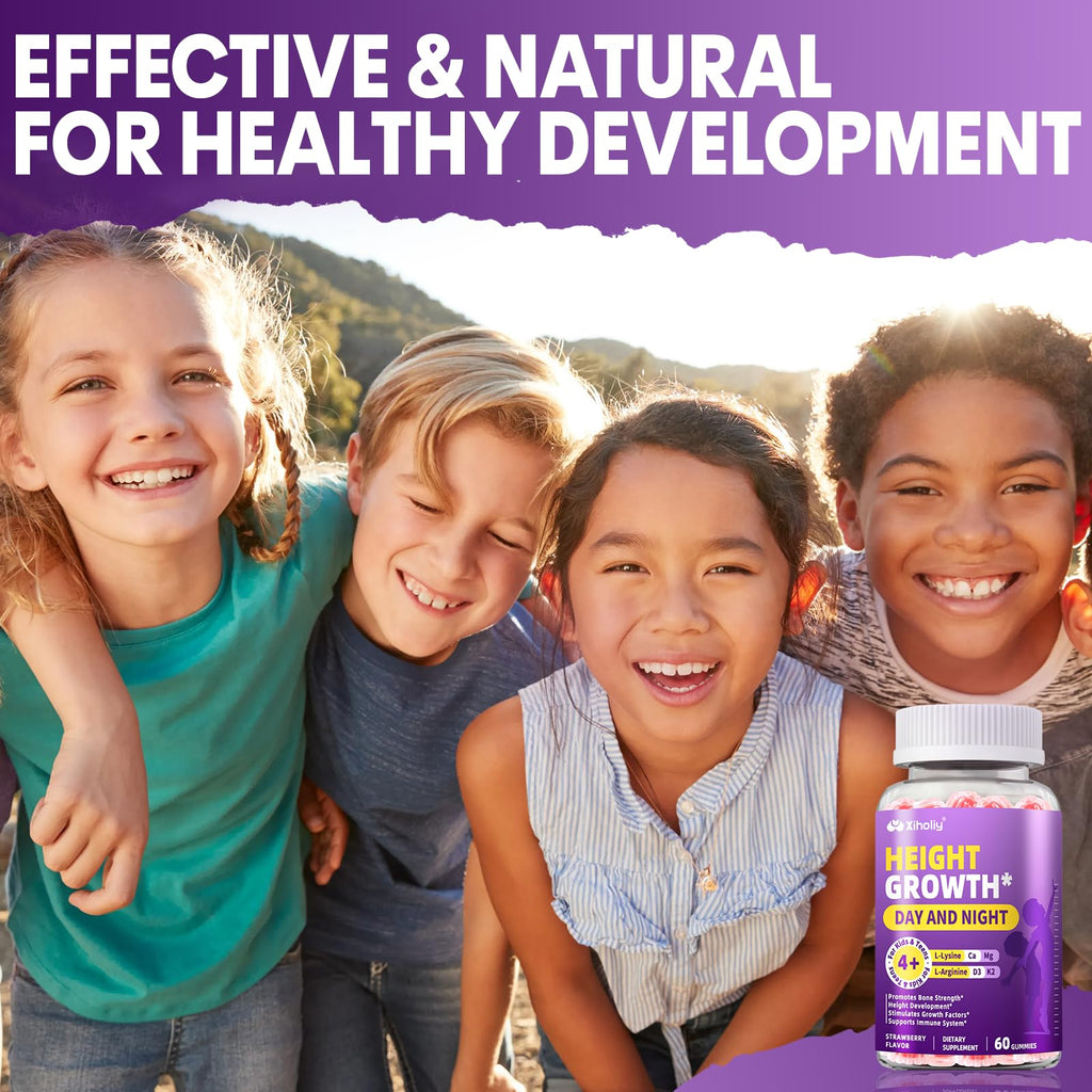 Height Growth Gummies for Kids & Teens - Natural Vitamin Growth Supplement