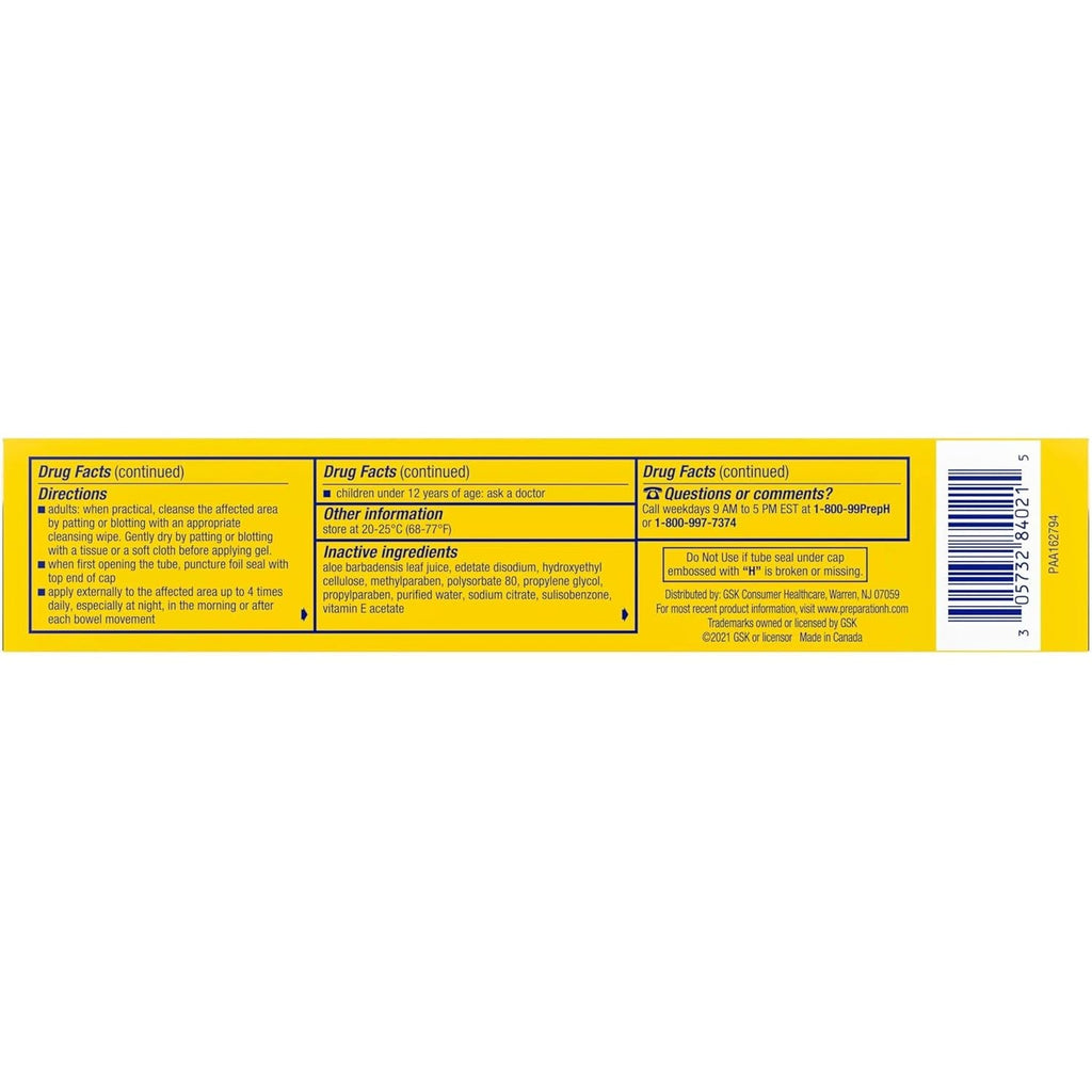 Buy now Preparation H Hemorrhoid Cooling Gel with Aloe for Fast Discomfort Relief - 1.8 Oz Tube at indiglob india