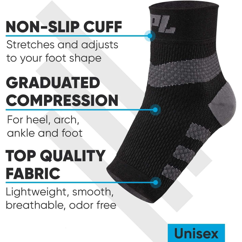 Buy now POWERLIX Plantar fasciitis socks for Neuropathy (Pair) for Women & Men, Ankle Brace Support, Toeless Compression Socks & Foot Sleeve for Arch & Heel Pain Relief - Treatment & Everyday Use at indiglob india
