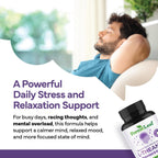 ForestLeaf L Theanine Supplement - L-Theanine 200mg with Ashwagandha and Magnesium for Focus, Stress Relief & Relaxation - Non-GMO & Gluten Free - 100 Caps