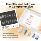 Modelones Short Almond Nail Tips come in 15 sizes, featuring flexible, stain-resistant design. Verified by CuratCart for quality.