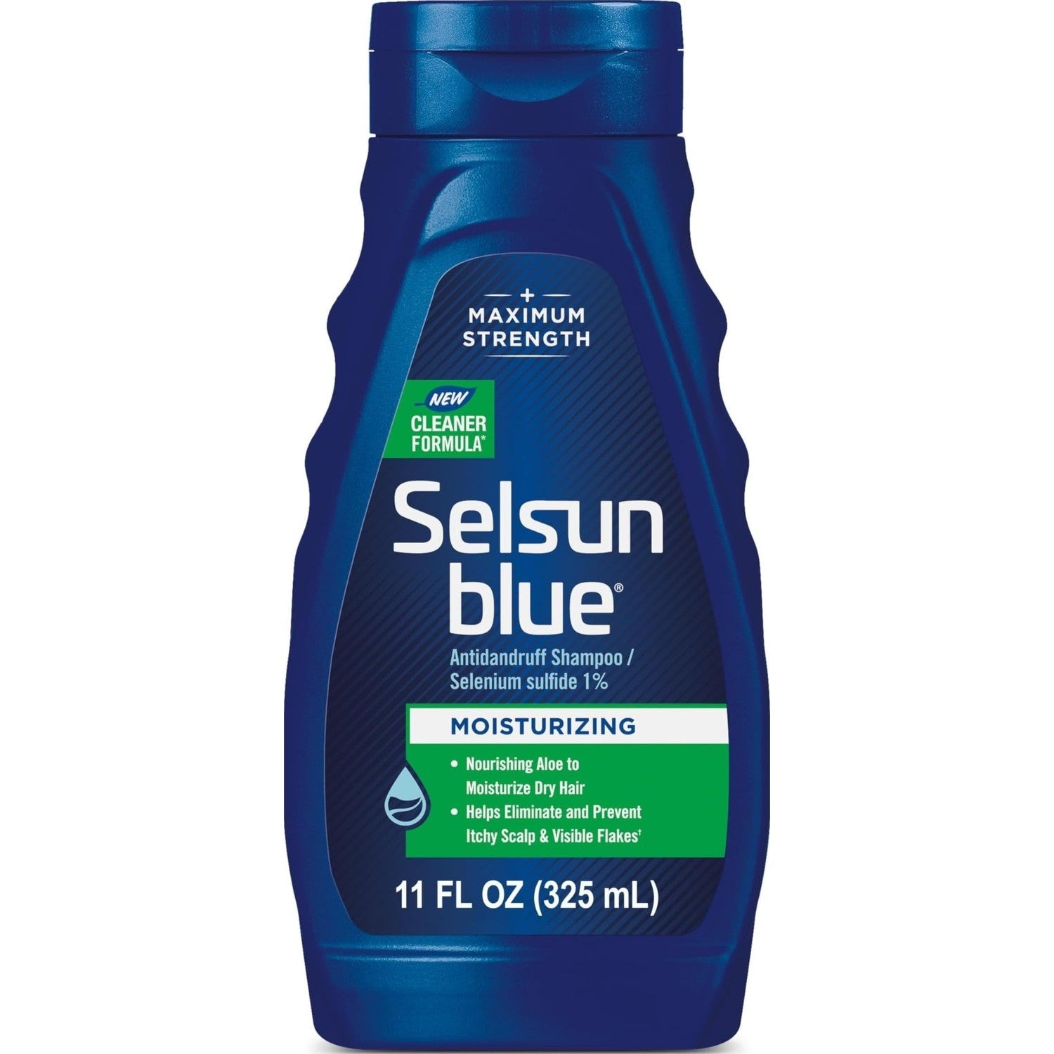 Selsun Blue Moisturizing Antidandruff Shampoo, Maximum Strength Scalp Treatment With Selenium Sulfide, 11 fl. oz.