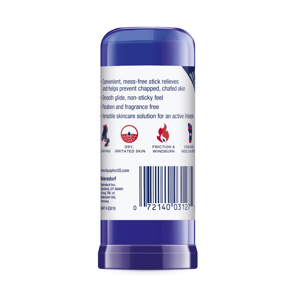 Aquaphor Healing Balm Stick, Skin Protectant, 0.65 OZ | Body Balm Protectant with Avocado Oil and Shea Butter for Chapped or Chafed Skin, Paraben and Fragrance Free