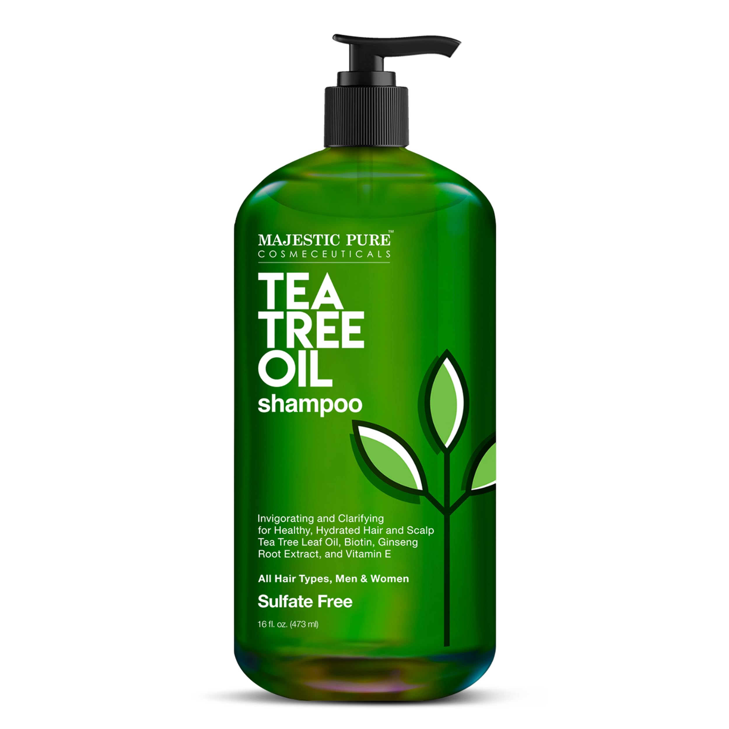 Majestic Pure Apple Cider Vinegar Shampoo, Sulfate Free - 16 Fl Oz | Ideal for daily hair cleansing, scalp care, frizz control, and maintaining soft, healthy-looking hair