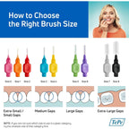 Buy now TePe Interdental Brush Original, Soft Dental Brush for Teeth Cleaning, Pack of 20, 0.8 mm, Large Gaps, Green, Size 5 at indiglob india