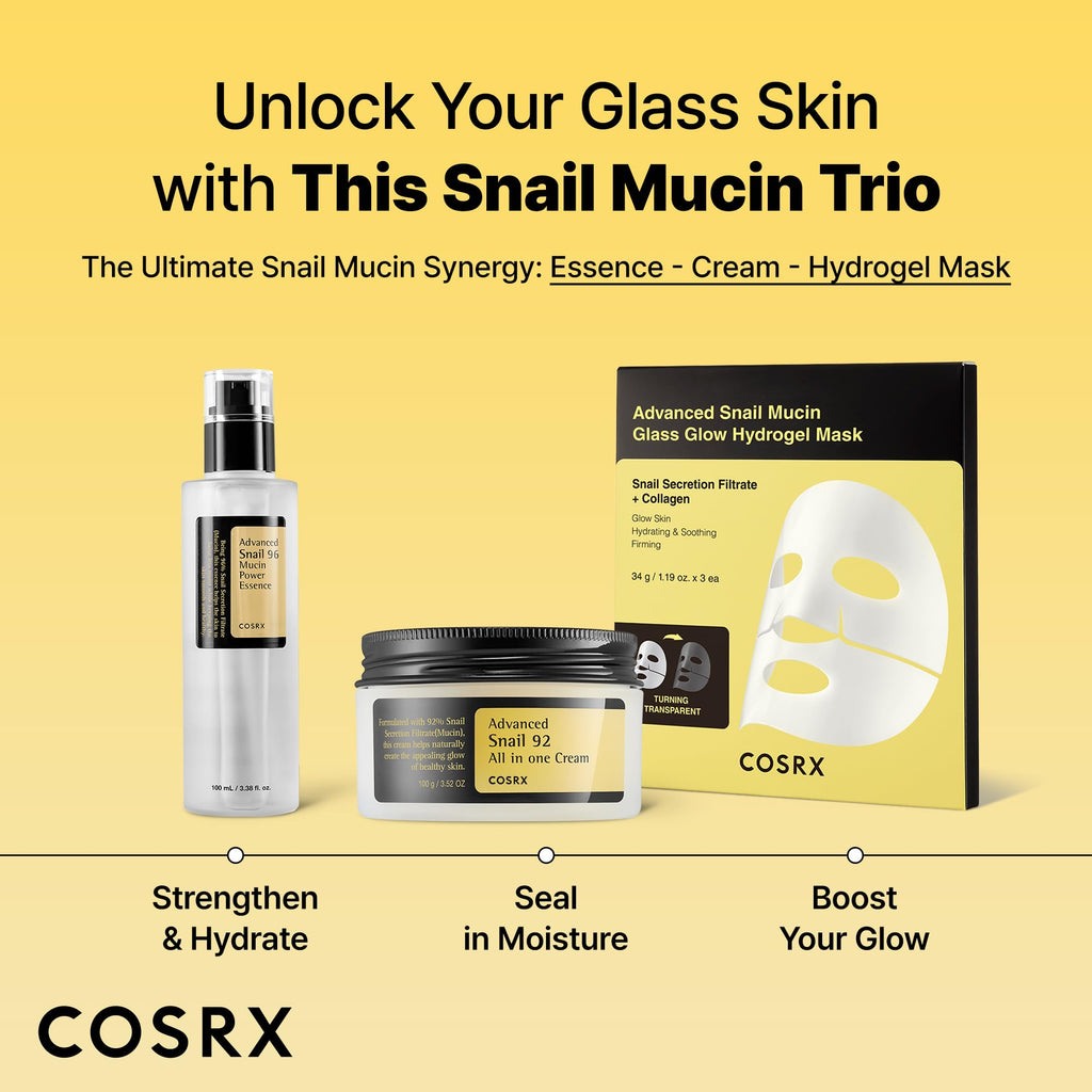 Buy now COSRX Snail Mucin 92% Face Moisturizer, 3.52 Oz, Lightweight Moisturing Cream for Soft, Glowy Skin, Korean Skin Care, Korean Moisturizer Face Cream at indiglob india
