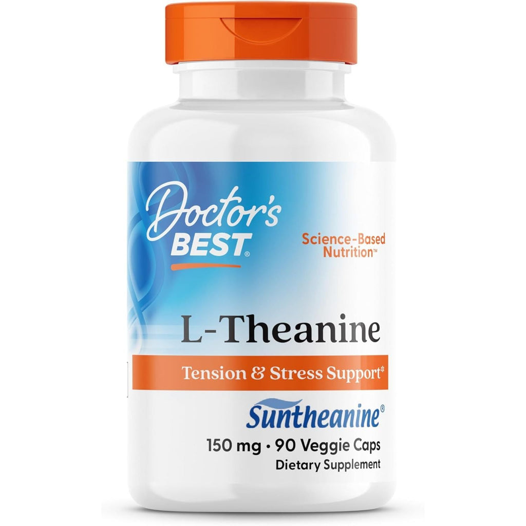 Buy now Doctor's Best L-Theanine Contains Suntheanine, Helps Reduce Stress & Sleep, Non-GMO, Gluten Free, Vegan, 150 mg (DRB-00197), 90 Count Default at indiglob india