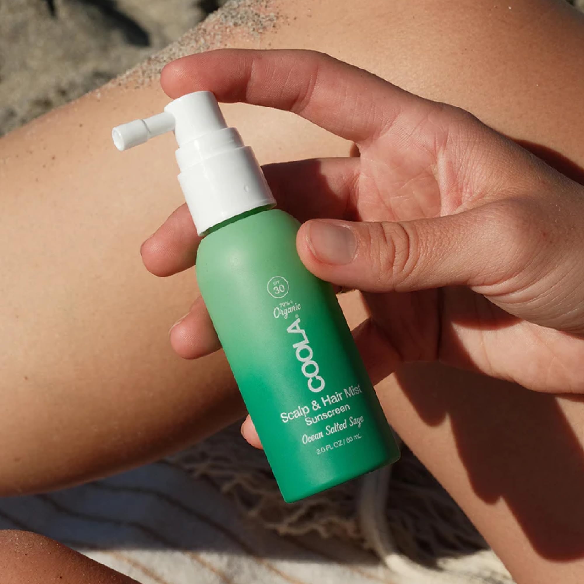 COOLA Scalp and Hair Spray Sunscreen SPF 30 Mist, 2 fl oz | Organic, Non-greasy, Lightweight, Scalp Sunscreen, Dermatologist Tested, UV Protection for Hair and Scalp, Protect Your Part