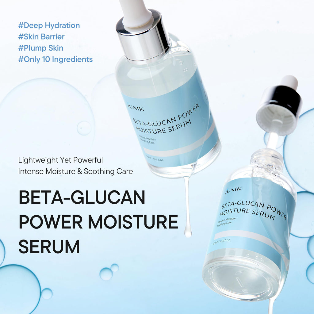 Buy now IUNIK Beta-Glucan Power Deep Moisture Vegan Serum Intense Hydration Mushroom Yeast Extracts Naturally-derived - Dry Mature Sagging Sensitive Skin Cell Regenerating Lifting Korean Skincare at indiglob india