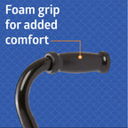 Medline Aluminum Quad Cane with Small Base, 300 lb Capacity, for Balance, Knee Injuries, Leg Surgery Recovery & Mobility, Portable, Sturdy Walking Aid for Seniors & Adults