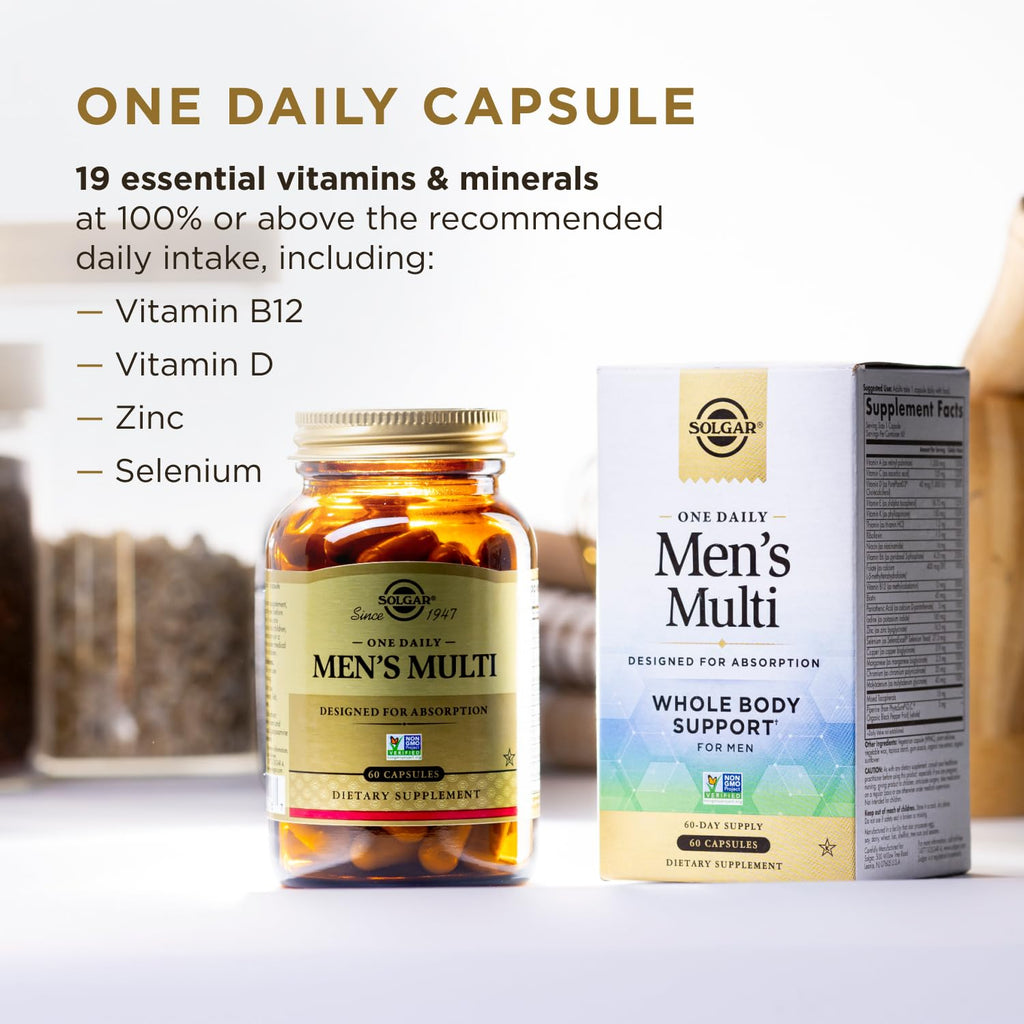 Solgar One Daily Men's Multi Multivitamin 60 Vegan Capsules