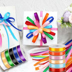 Rainbow Satin Ribbon, 12 Colors 3/8 Inch x 12 Rolls