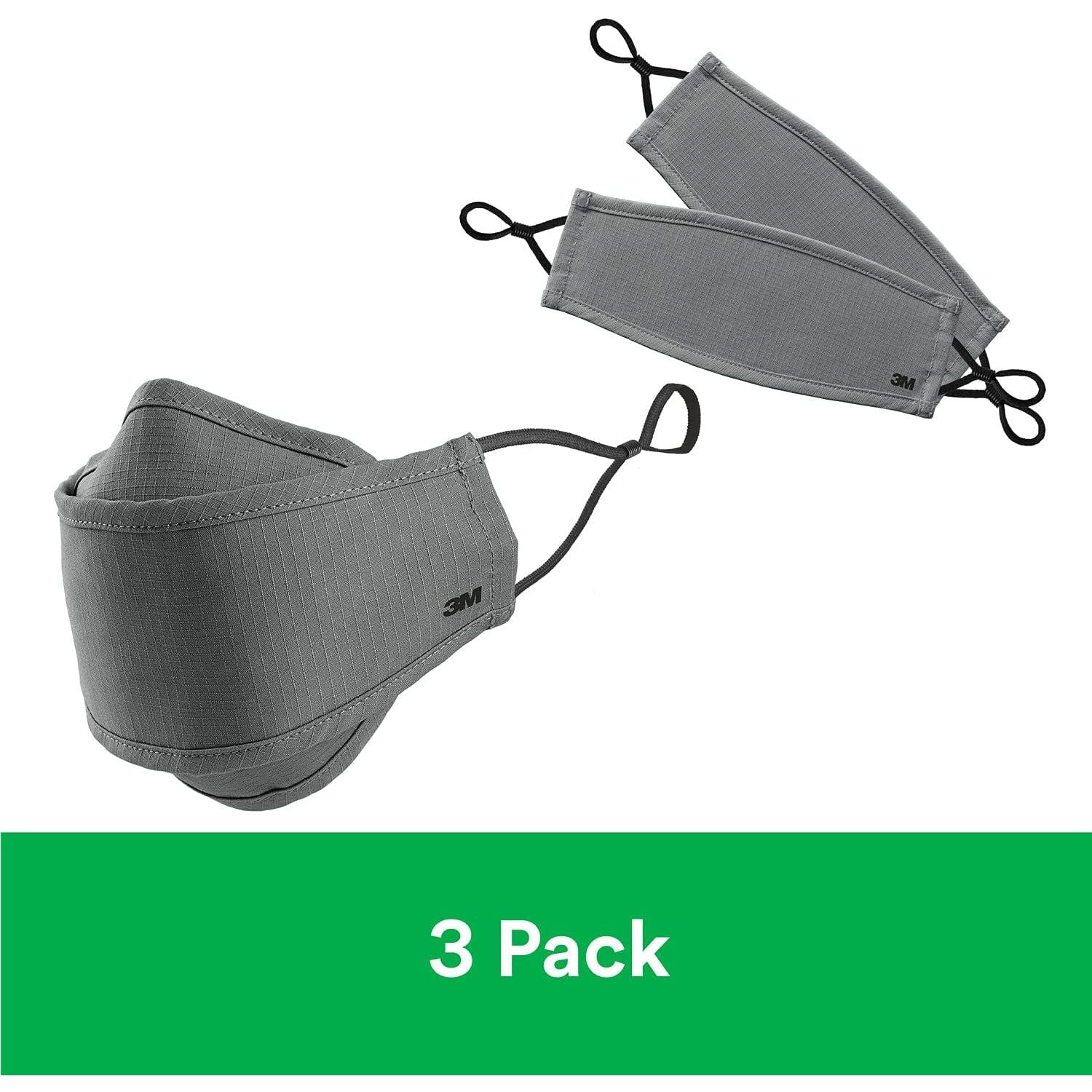Buy now 3M Daily Face Mask, Reusable, Washable, Adjustable Ear Loops, Lightweight Cotton Fabric, 3 Pack at indiglob india