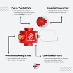 FlipFuel Fuel Transfer Device for Backpacking & Camping – Isobutane Canister Refill Adapter with Flow Control Valve