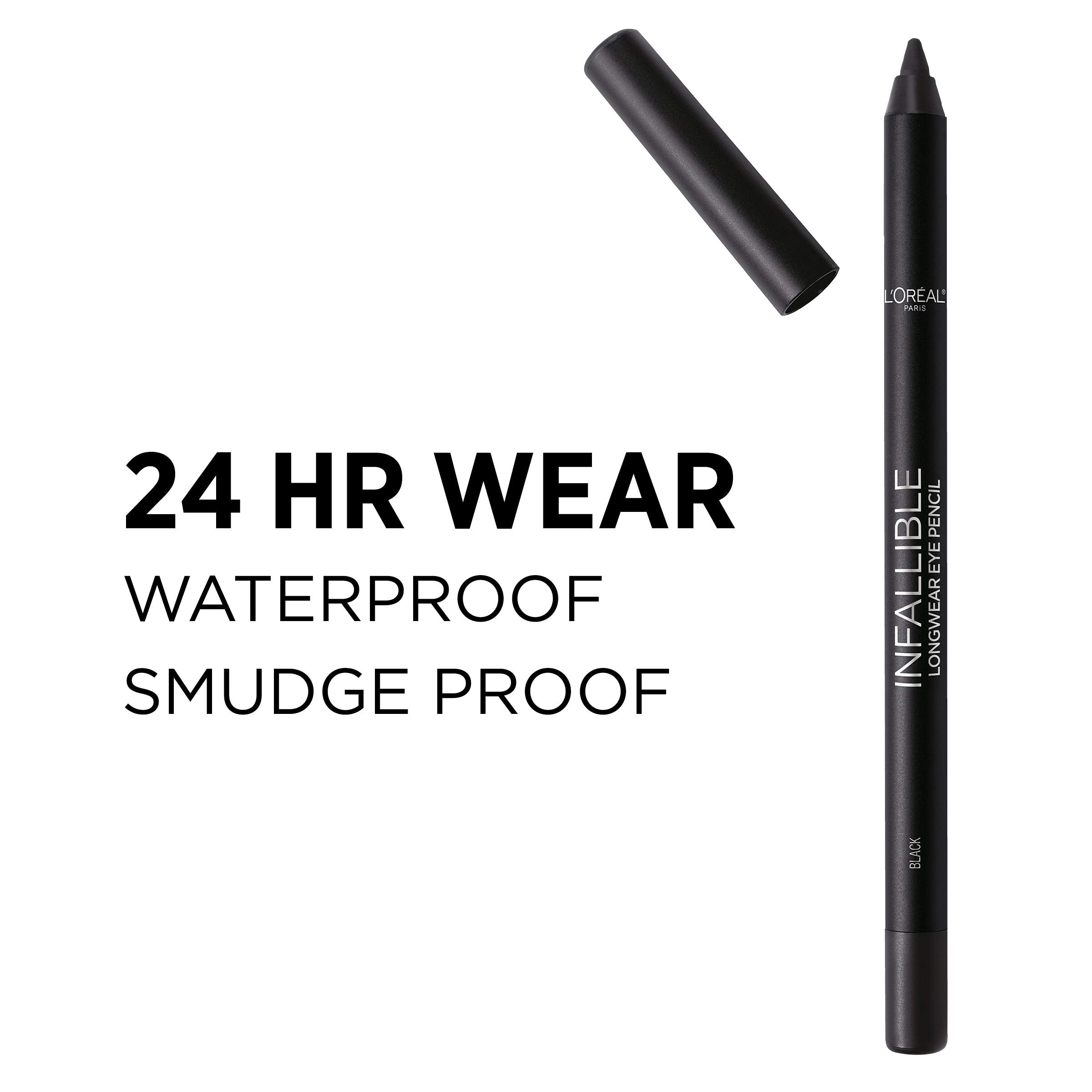 Buy now L'Oreal Paris Makeup Infallible Pro-Last Pencil Eyeliner, Waterproof and Smudge-Resistant, Glides on Easily to Create any Look, Black, 0.042 oz., 1 Count at indiglob india