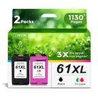 Ankink 61XL Ink Cartridge Replacement for HP 61 XL(Black Color Combo Pack)