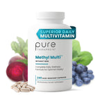 Pure Therapro Rx Methyl Multi Without Iron, Multivitamin, 120 Capsules | Daily Multivitamin with Vitamin C, B12, A, Methyl B12 & Methylfolate, For Men & Women, Made in USA, 60 Servings