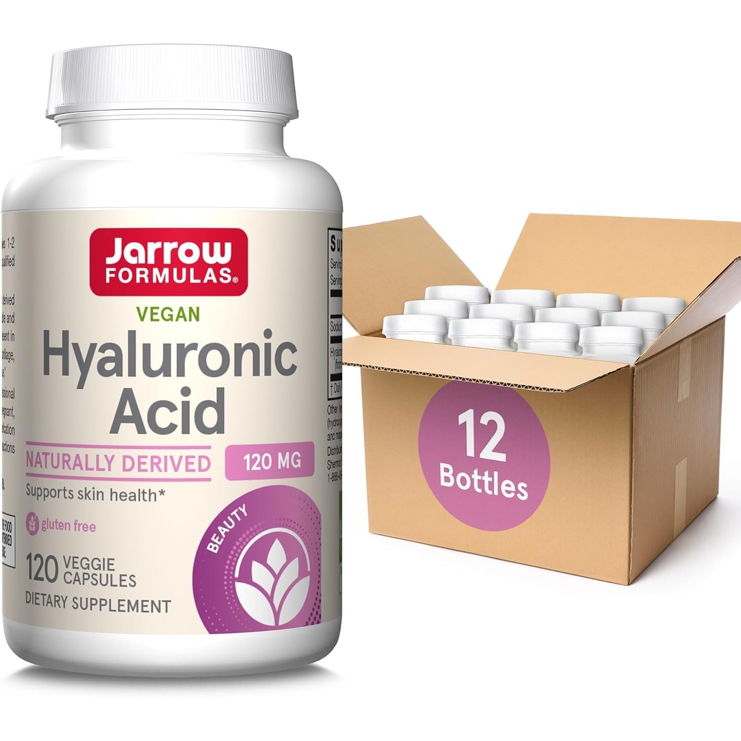 Buy now Jarrow Formulas Hyaluronic Acid 120 mg, Dietary Supplement, Skin Health Support, 60 Veggie Capsules, Up to 30 Day Supply 60 Servings (Pack of 12) Unflavored at indiglob india