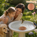 Bird Bath Copper Disk, 0.6mm Reinforced 99.99% Pure Copper Cleaning Disk with 4-Point Support, for Physical Safe Clean Water All-Season, Universal Fit for Outdoor Birdbaths, Bowl, Bird Bath Solar