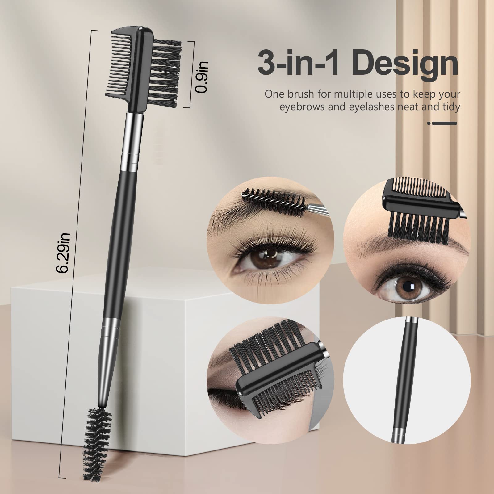 Eyelash Comb Lash Separator Tool Brow Brush | Lash Spoolie Professional Eye Makeup Tools