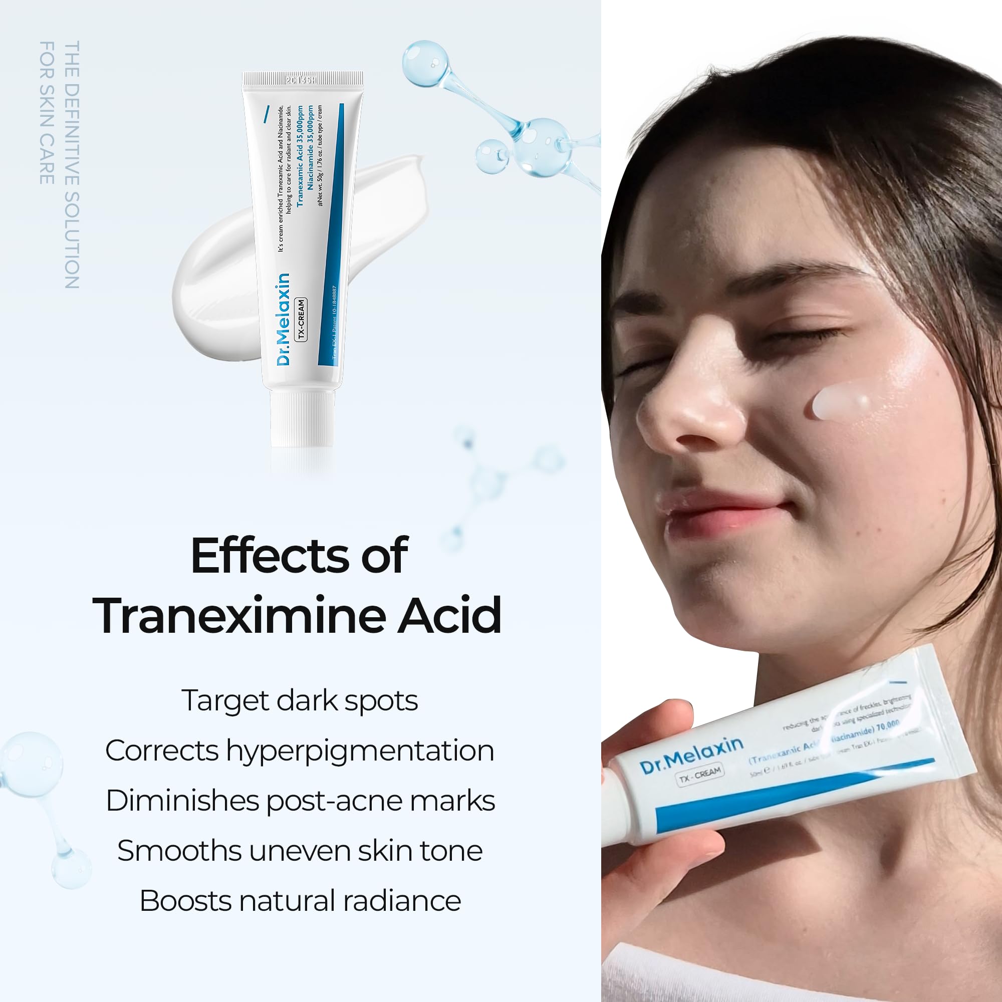DR.Melaxin TX Tranexamic Acid CREAM | Skin freckle Cream, Blemishes, Anti-pigmetation korean skin care | Korean Cosmetics | 1.7 fl oz (50 ml)