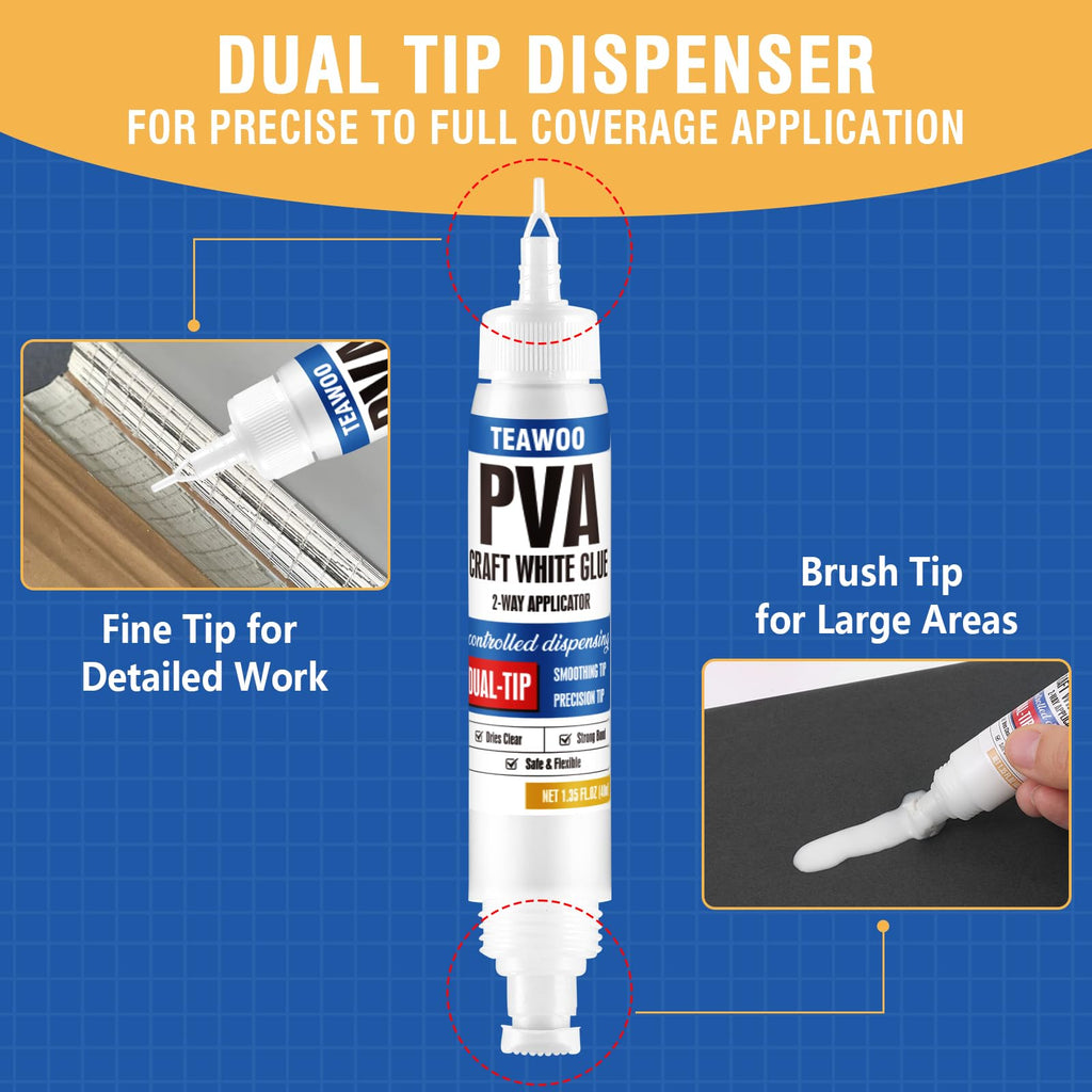TEAWOO Book Repair Kit, 8.5 Oz + 2×1.35 Oz Acid-Free PVA Adhesive