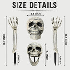 AISENO Realistic Skeleton Stakes Halloween Decorations for Lawn Stakes Garden Halloween Skeleton Decoration Outdoor