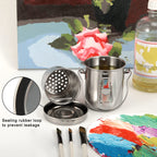 MyLifeUNIT Paint Brush Cleaner, Stainless Steel Brush Holder, 10oz/Small