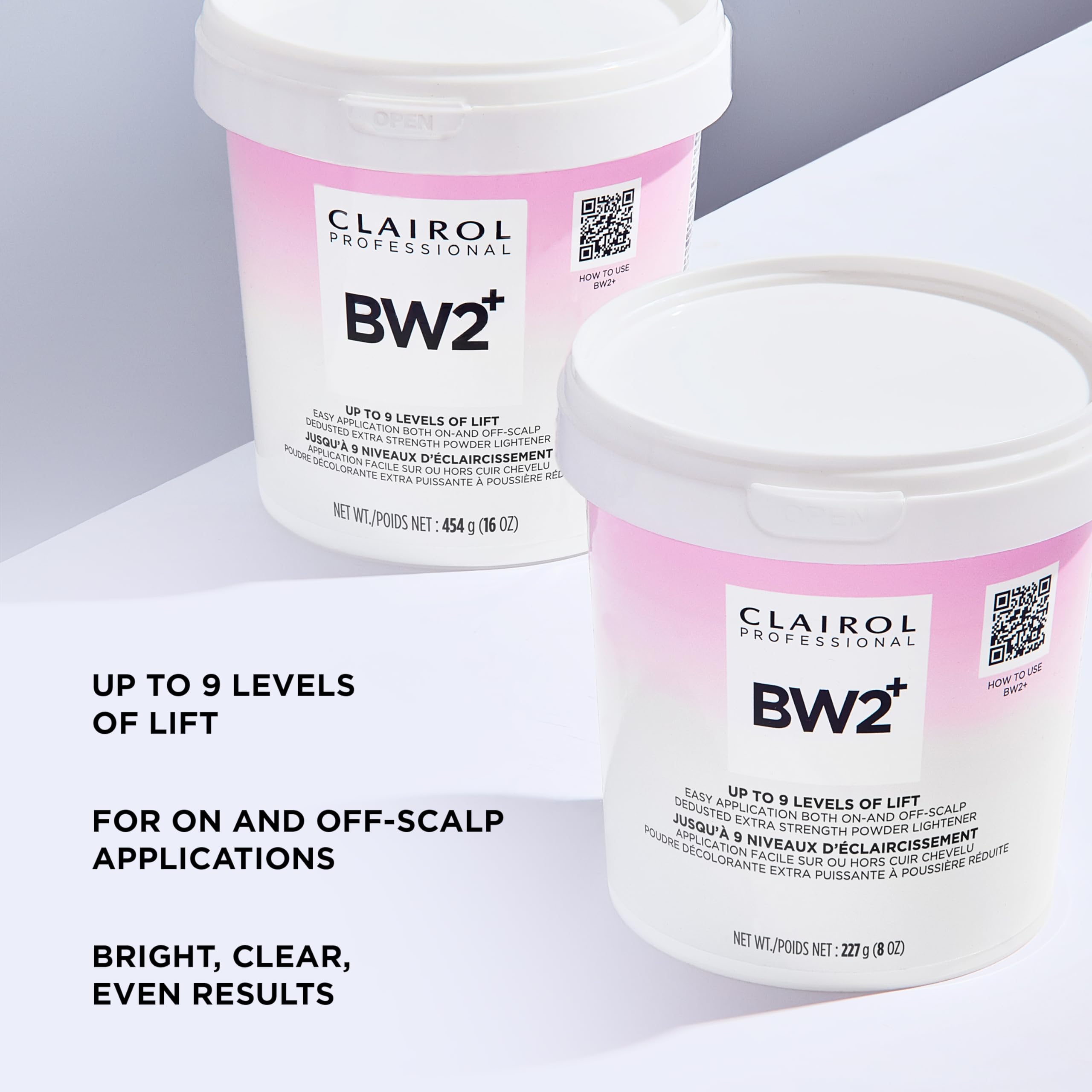 Clairol Professional BW2+ Extra Strength Powder Lightener | Up to 9 Levels of Lift for Hair Highlights & Lightening