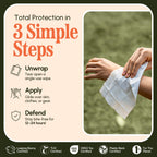 Lunata Natural Bug Wipes Plant-Powered with Oil of Lemon Eucalyptus