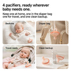 Breast-Like Baby Pacifiers 0-6 Months 4 Pack with Breathable Air Holes