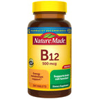 Nature Made Vitamin B12 500 mcg for Energy Metabolism Support, 100 Tablets | B12 Vitamins 500 mcg, Help Support Energy Metabolism, Brain Cell Function and Healthy Aging, Gluten Free, 100 Day Supply