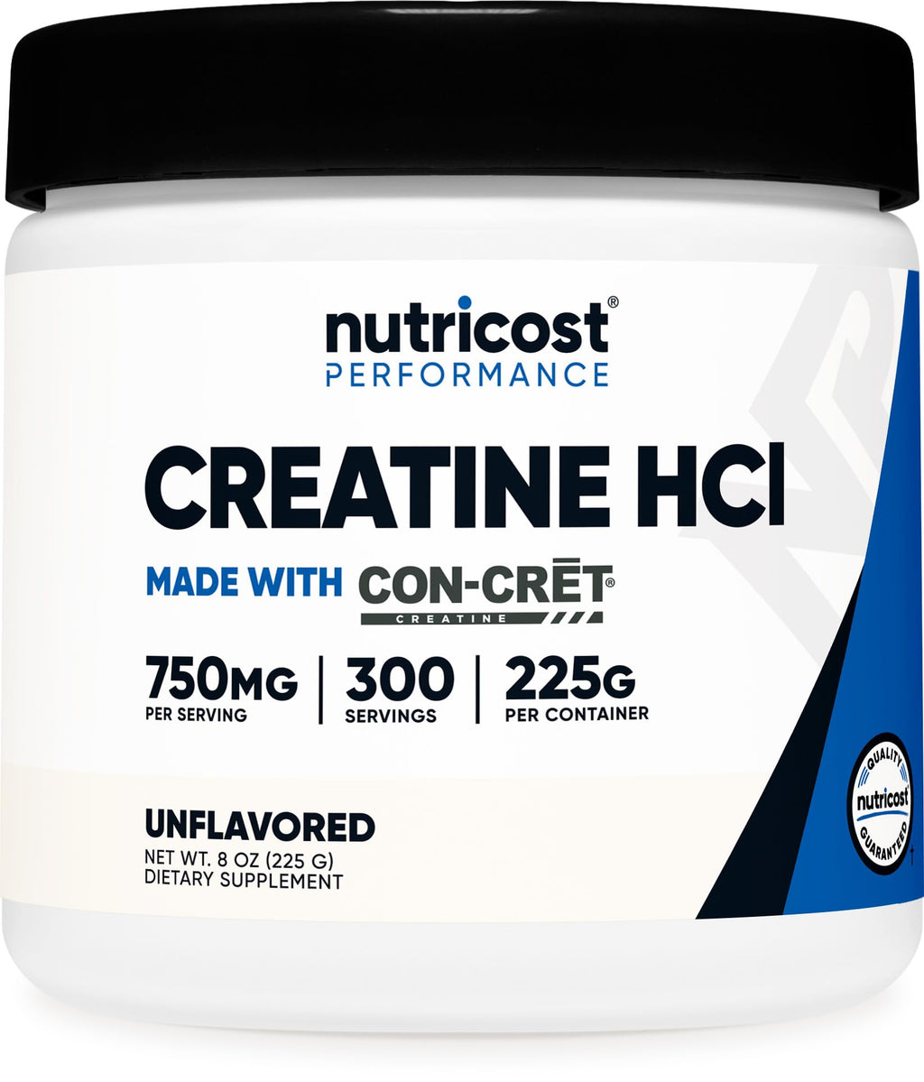 Nutricost Creatine HCl Powder (8 OZ) Made with CON-CRET Creatine