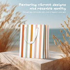 slapaflife Gift Bags Medium Size, Tissue Paper for Gift Bags Incl.Cards & Self-adhesive Envelope - Reusable & For Birthday, Mothers Day, Wedding, Baby Shower and Any Occasion.(4 Pack- 9")