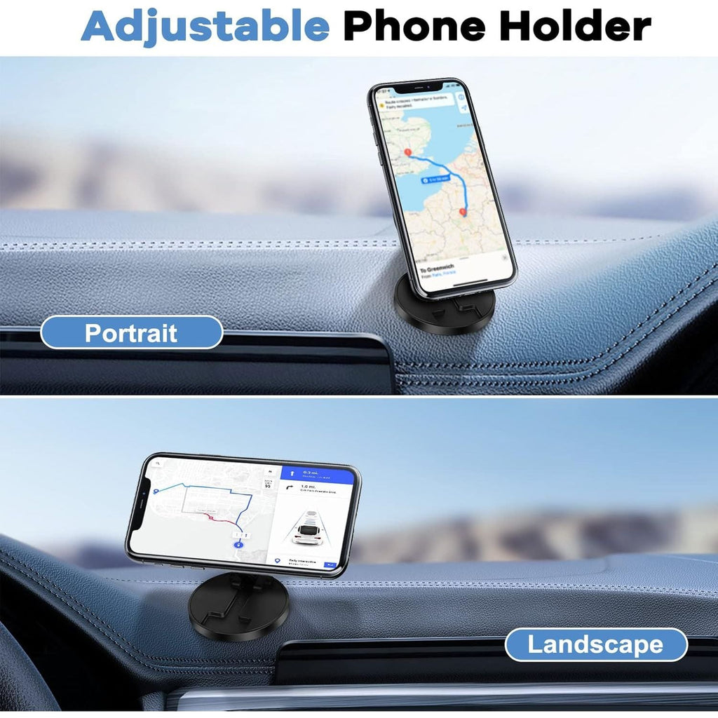 Buy now Magnetic Phone Holder for Car - Folding Car Phone Mount Adapter Dual Metal Magnetic Phone Holder Stand for Magsafe iPhone and All Android Smartphones at indiglob india