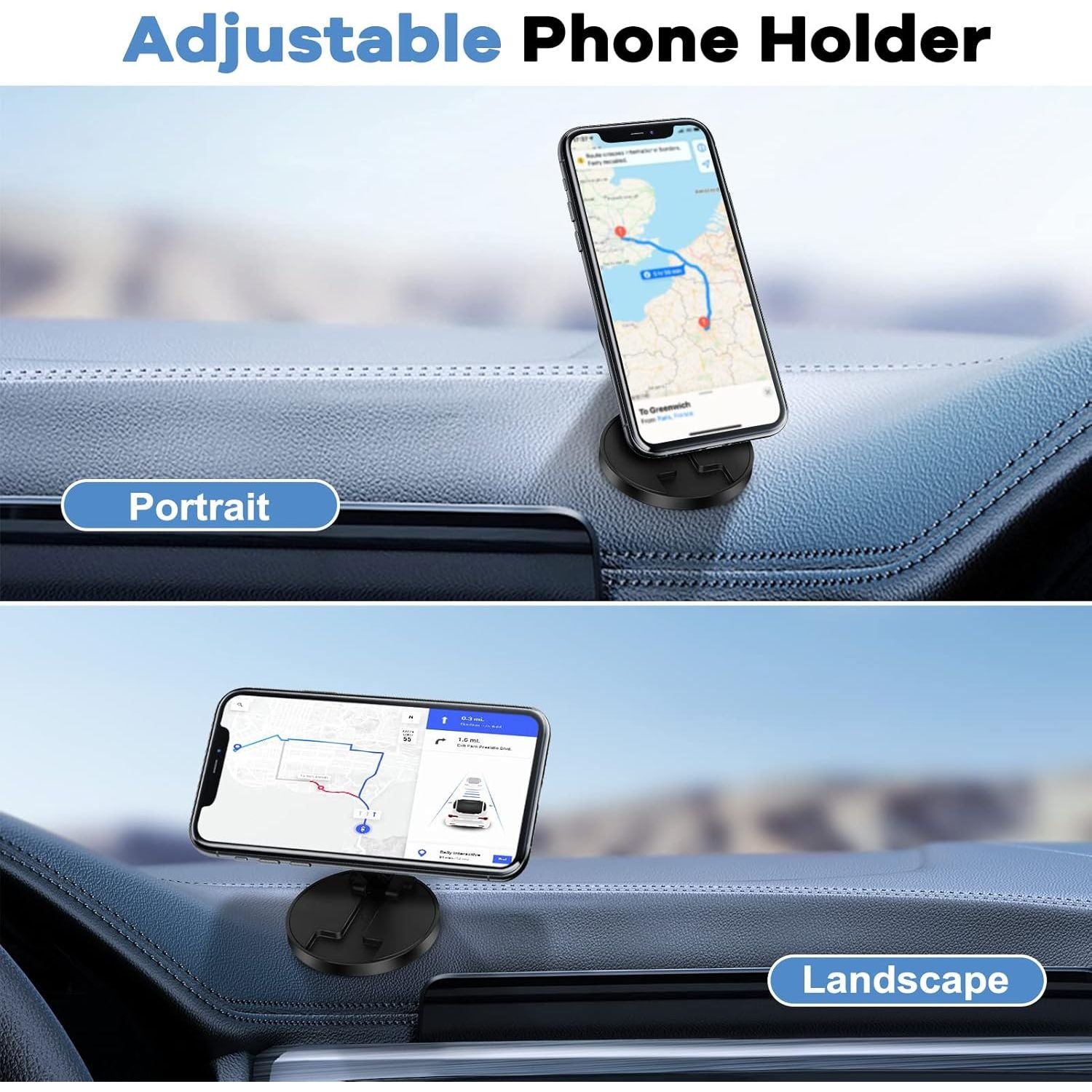 Buy now Magnetic Phone Holder for Car - Folding Car Phone Mount Adapter Dual Metal Magnetic Phone Holder Stand for Magsafe iPhone and All Android Smartphones at indiglob india