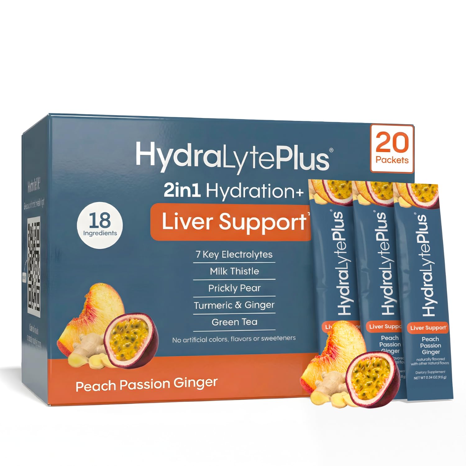 Hydralyte Liver Support + Electrolytes Milk Thistle Drink, Blood Orange