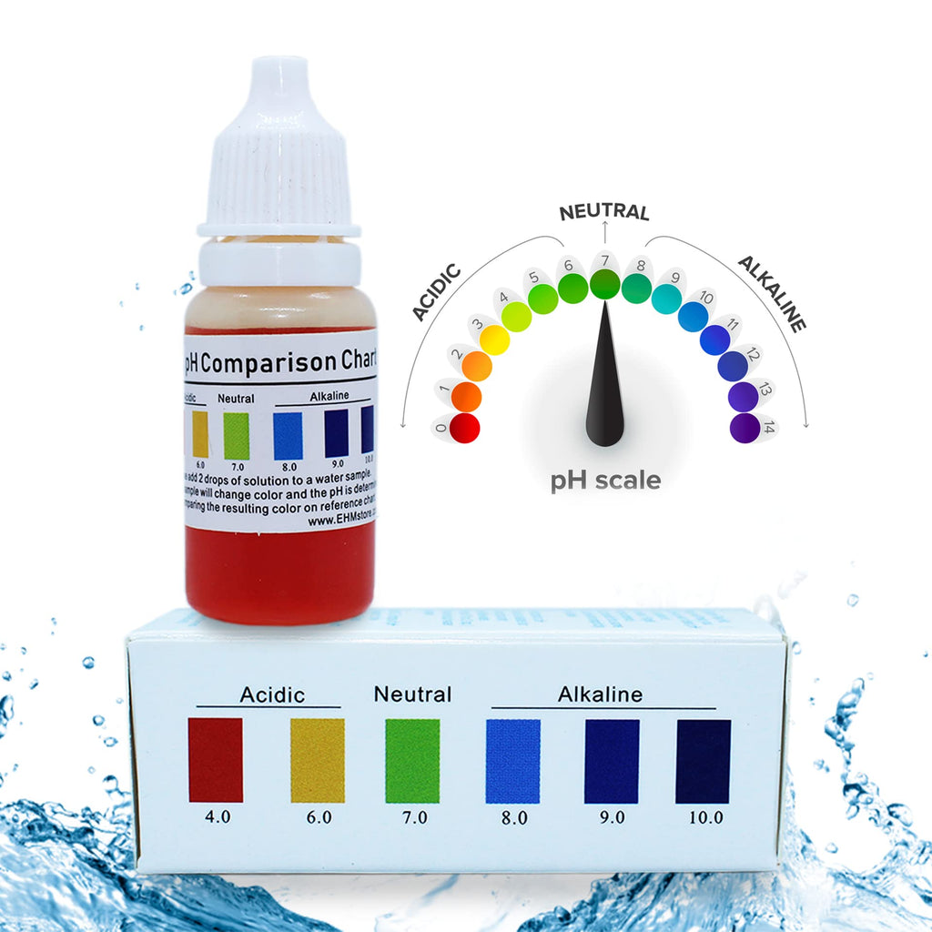 Alkaline Water (ph Test Kit) for Drinking Water Measures pH Level of Water More Accurately Than Test Strips pH Starter Kit Drops Easy to Use