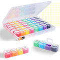 Rolett 56 Grids Bead Storage Containers with 110Pcs Label Stickers