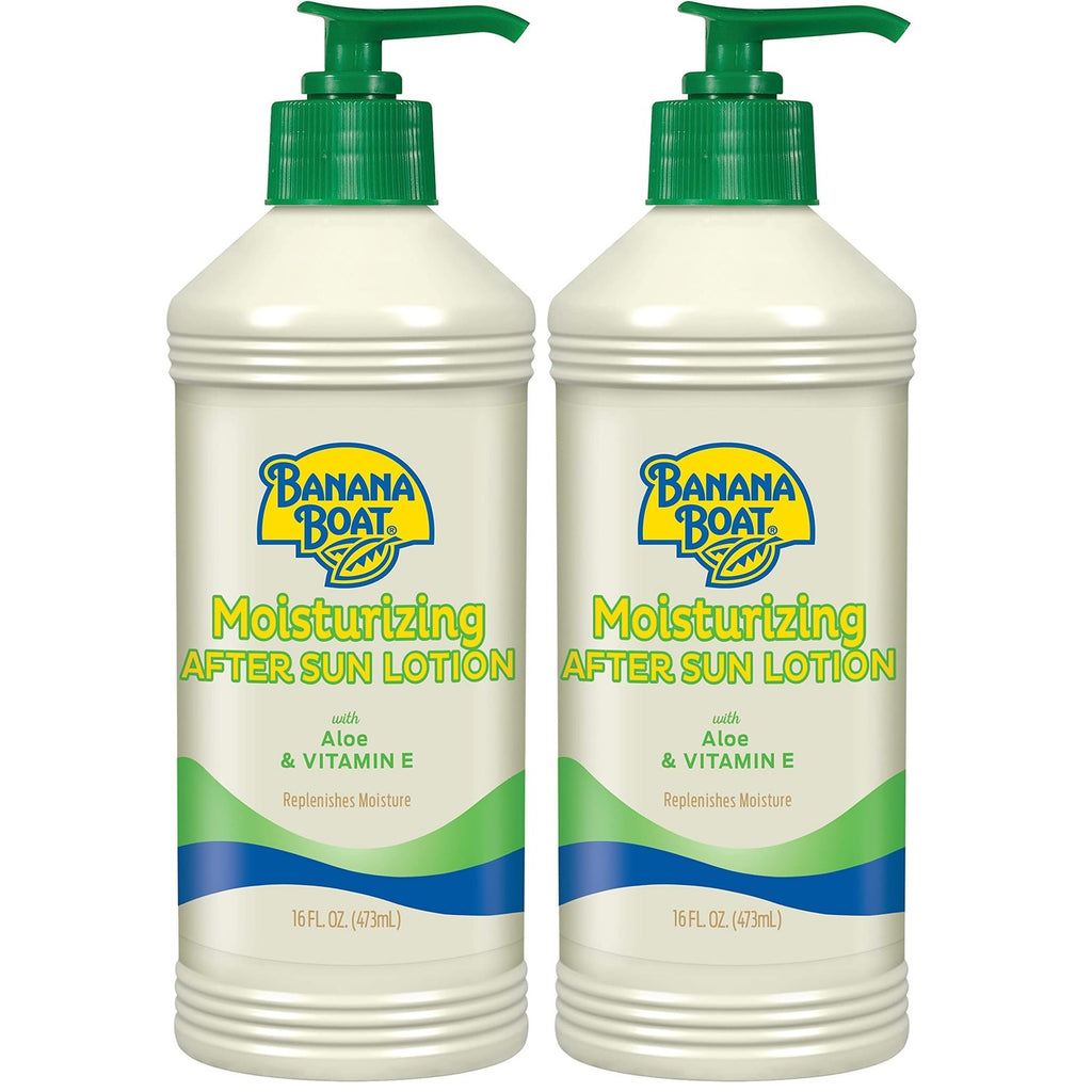 Banana Boat Moisturizing After Sun Lotion with Aloe, 16 Fl Oz | After sun care moisturizer, Tan extender lotion, Contains aloe and Vitamin E, 12 hour skin hydration