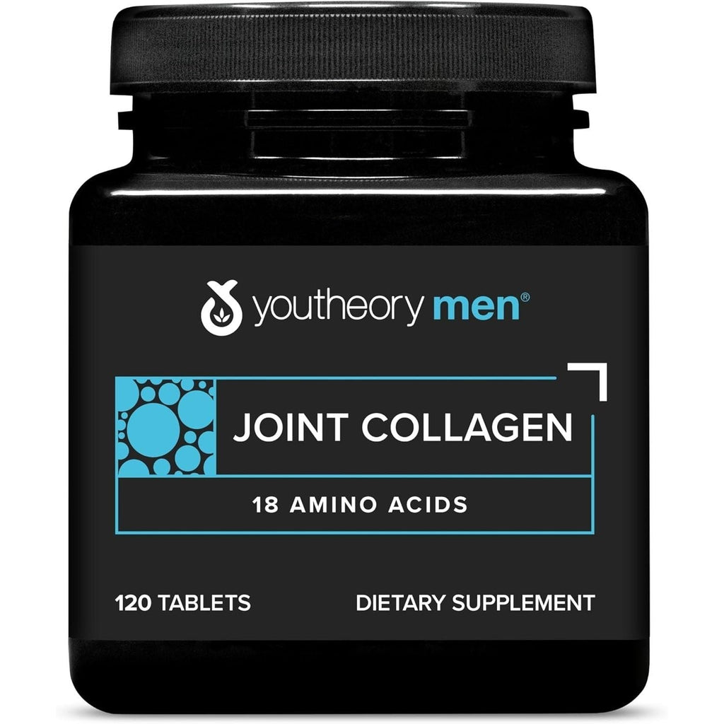 Buy now Youtheory Men's Joint Collagen with 18 Amino Acids - Hair, Nail, Muscle, Bone & Joint Support - with Boswellia Extract, Ginger & Black Pepper* - 120 Tablets (60-Day Supply) Default at indiglob india